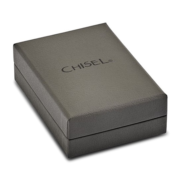 Chisel Stainless Steel Grey Carbon Fiber Cross 24″ Necklace - Picture 3 of 4